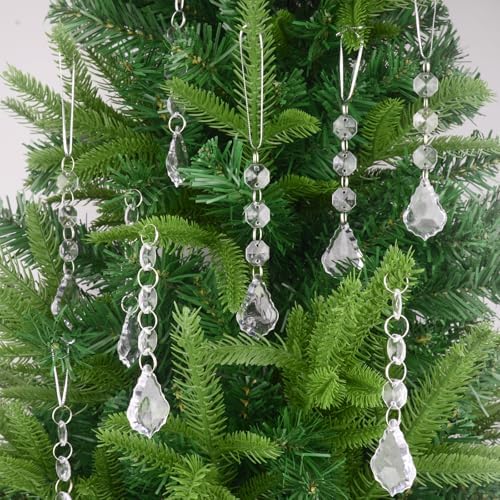 Crystal Christmas Ornaments - 30 Pcs Hanging Angel Crystals for Tree Decorations