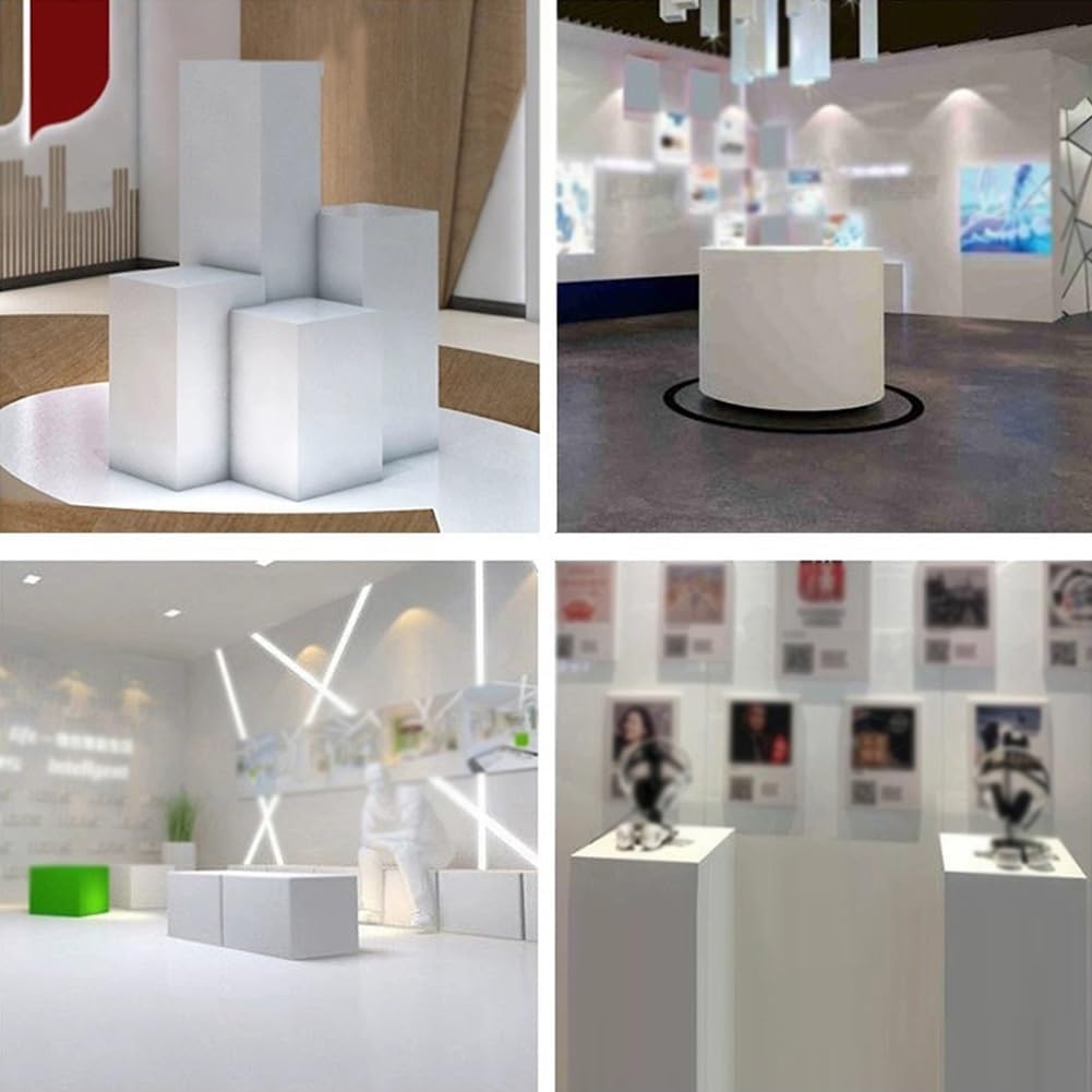 Black Square Display Pedestal Stand 157x157x315IN