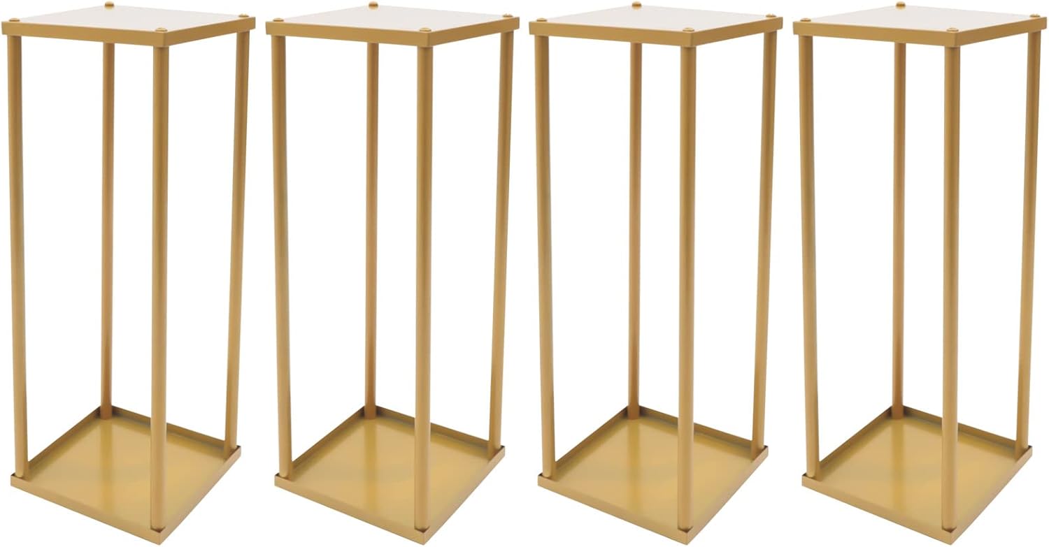 Kathring Gold Pedestal Tables for 4pcs Party Centerpieces