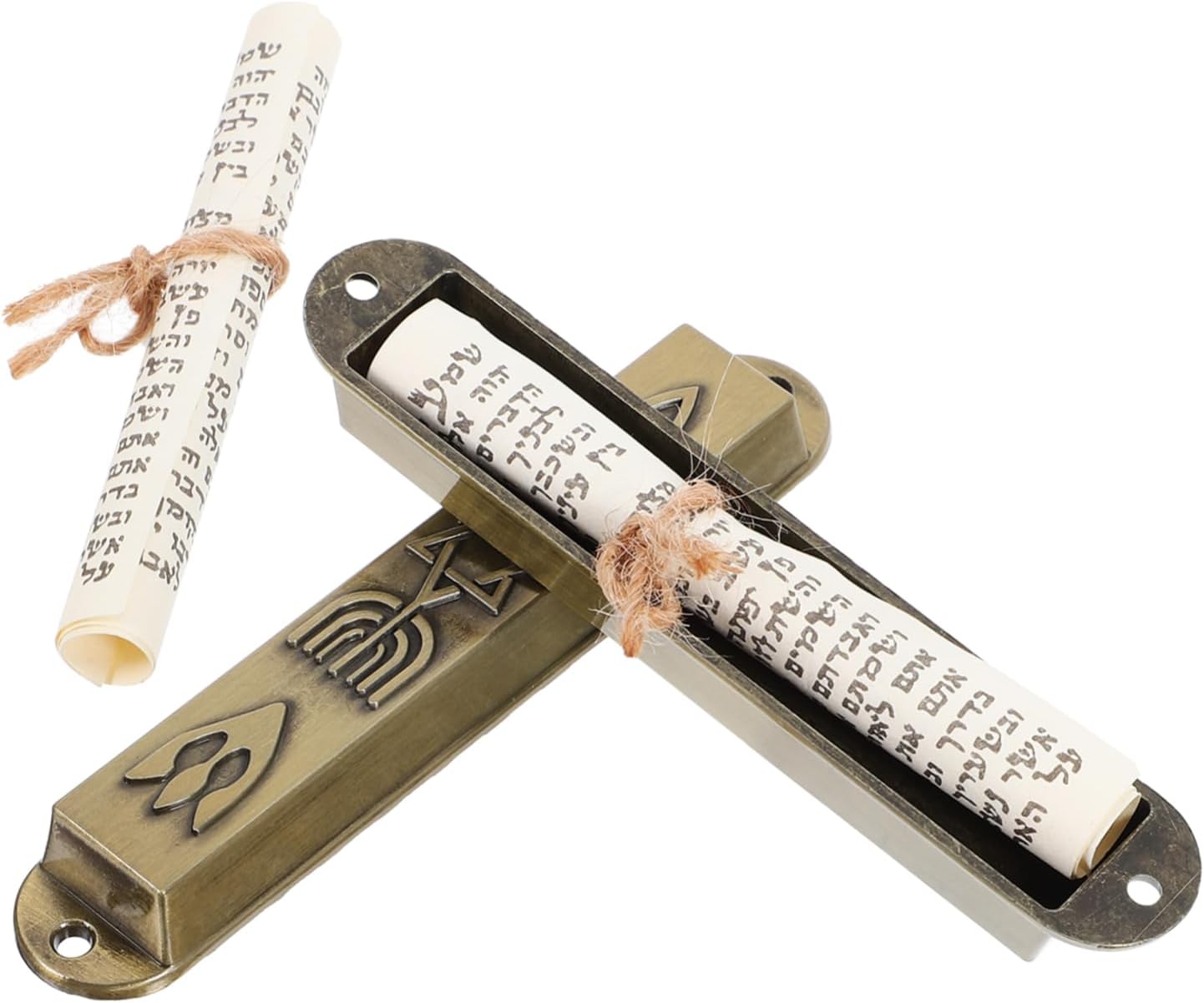 2pcs Jewish Blessing Door Post Decoration Mezuzah Cover Religious Craft