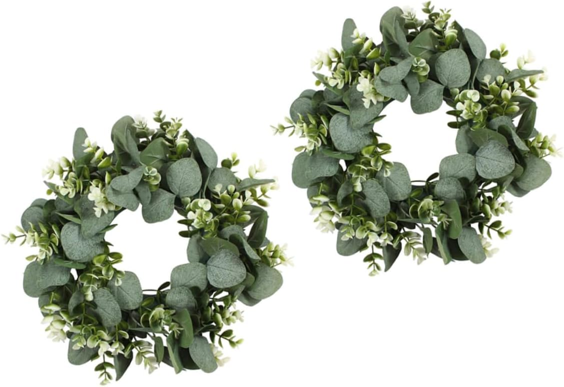 2pcs Artificial Eucalyptus Leaves Garland for Home Decor and Room Aesthetic