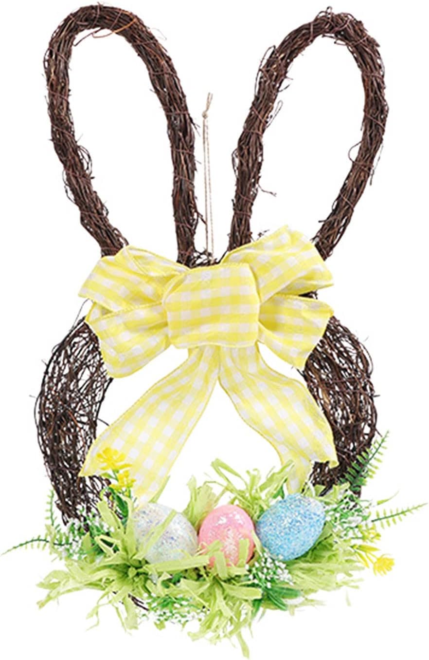 Easter Egg Wreath Door Decor Vintage Handmade Swag