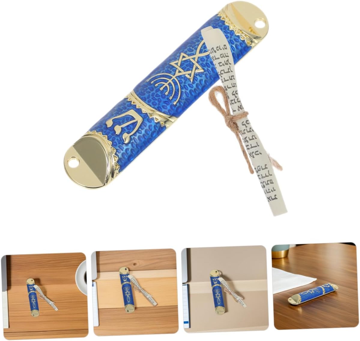 Cabilock 3sets Messianic Seal Mezuzah Case Jewish Wall Decor
