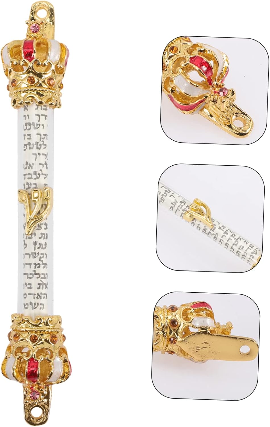 Levemolo Metal Door Side Mezuzah Jewish Decorative Religious Blessing for Home Entryway