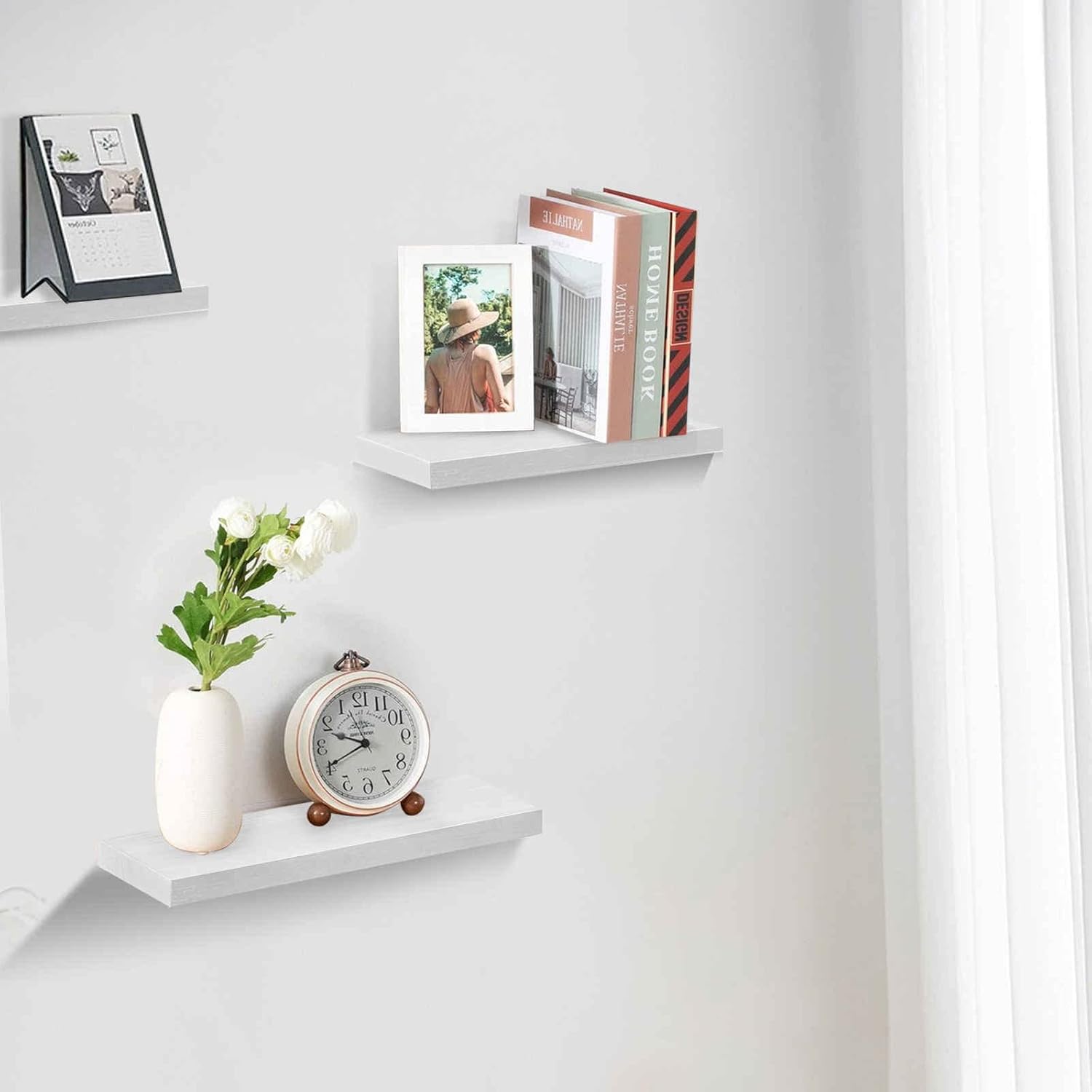 Solid Wood Floating Shelves Set of 3