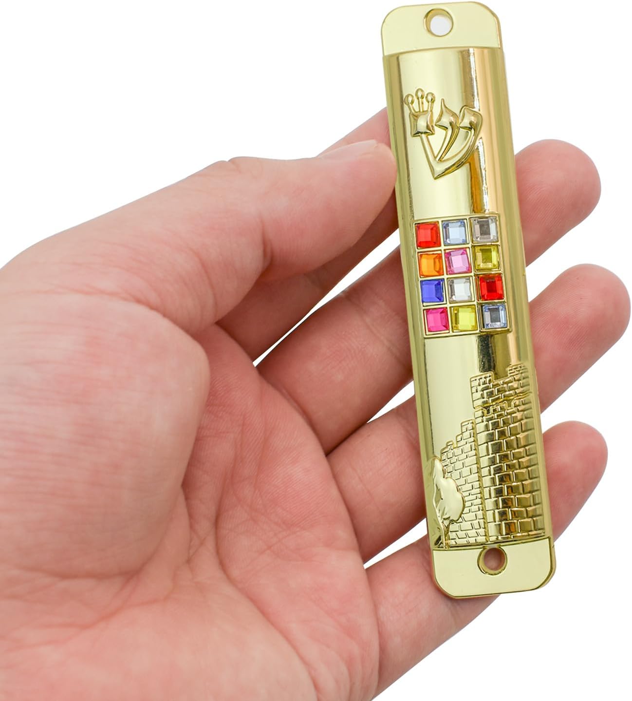 MrMrKura Gold Mezuzah Scroll Door Decor