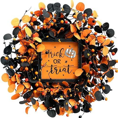 Cir Oases Halloween Wreath Front Door Decor