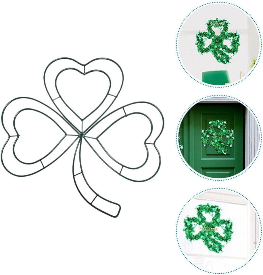 IMIKEYA 2pcs Metal Wire Wreath Frame for St Patricks Day