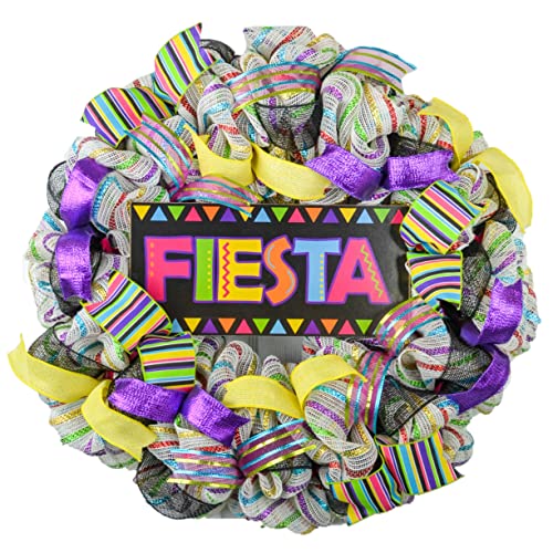 Fiesta Wreath Front Door Decor Multi Color