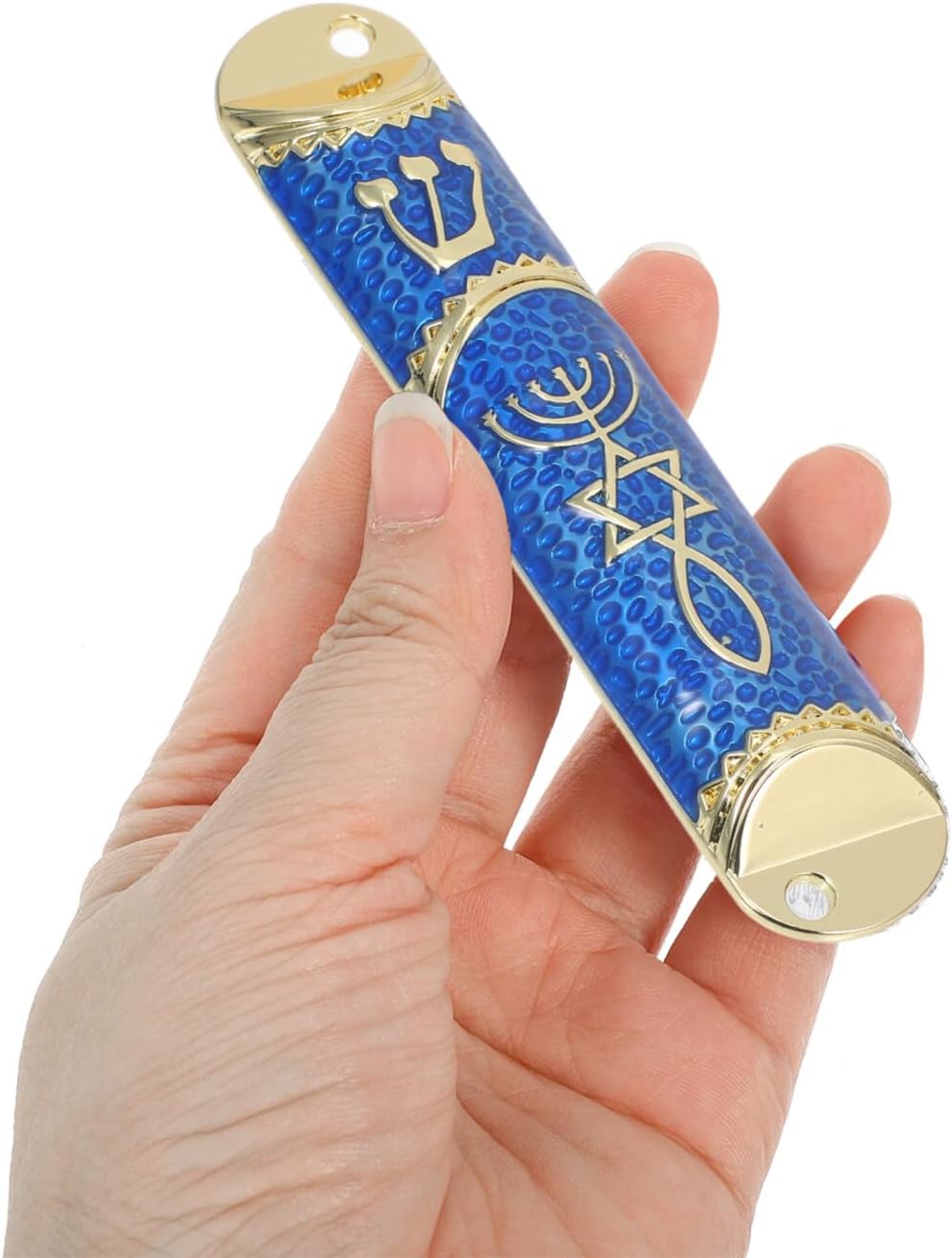 Cabilock Mezuzah Case Metal Door Religious Decor Small Size