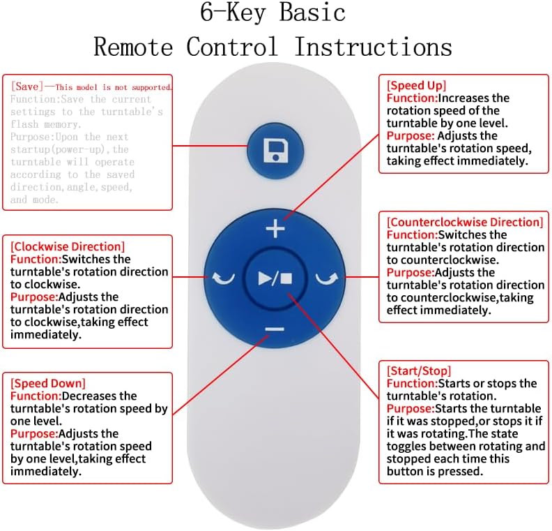 ComXim Motorized Rotating Display Stand with Knob and Remote