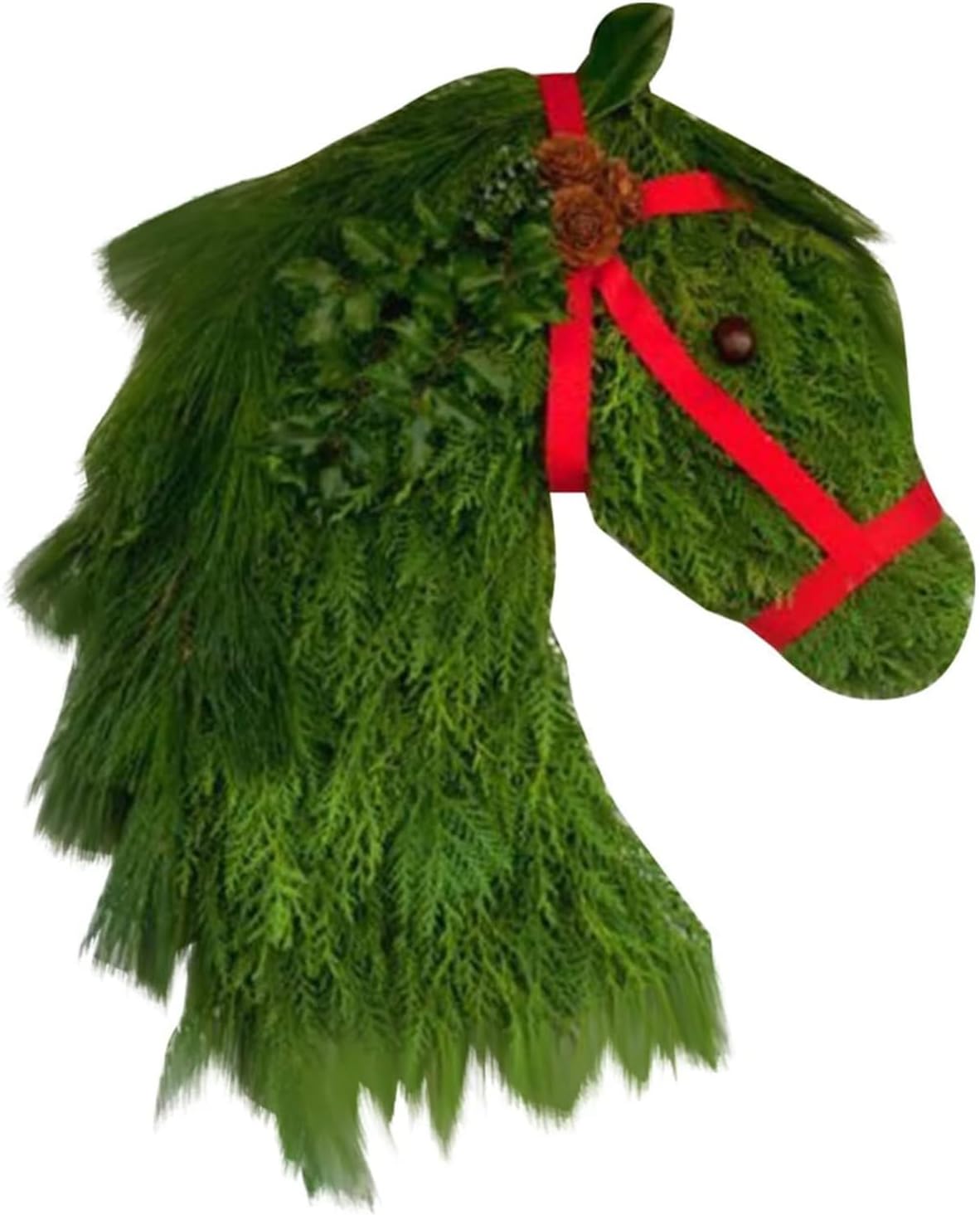 Christmas Wreath Horse Head Door Hanger