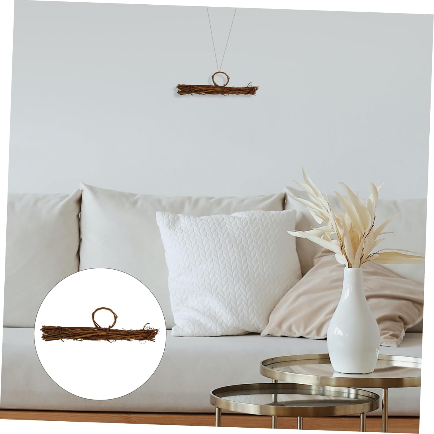 Yardwe Rattan Wreath Hoop Frame for DIY Crafts and Home Decor