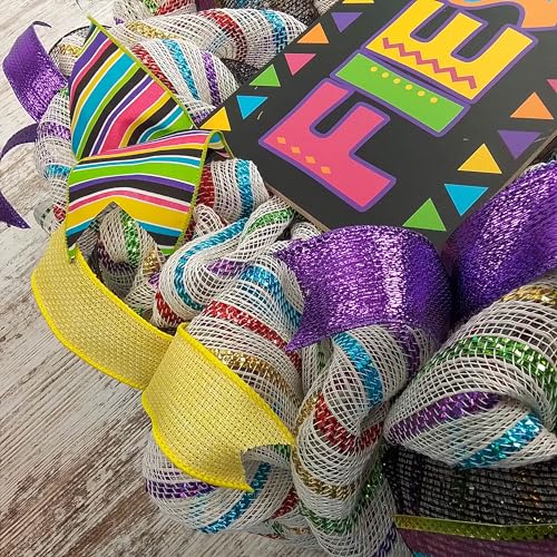Fiesta Wreath Front Door Decor Multi Color