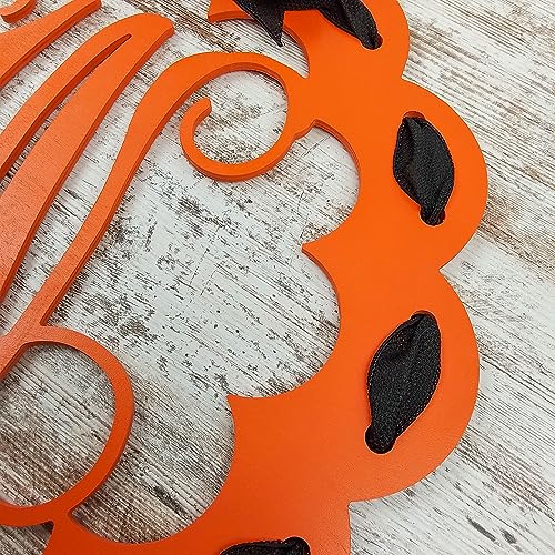 Halloween Door Hanger Wreath with Monogram