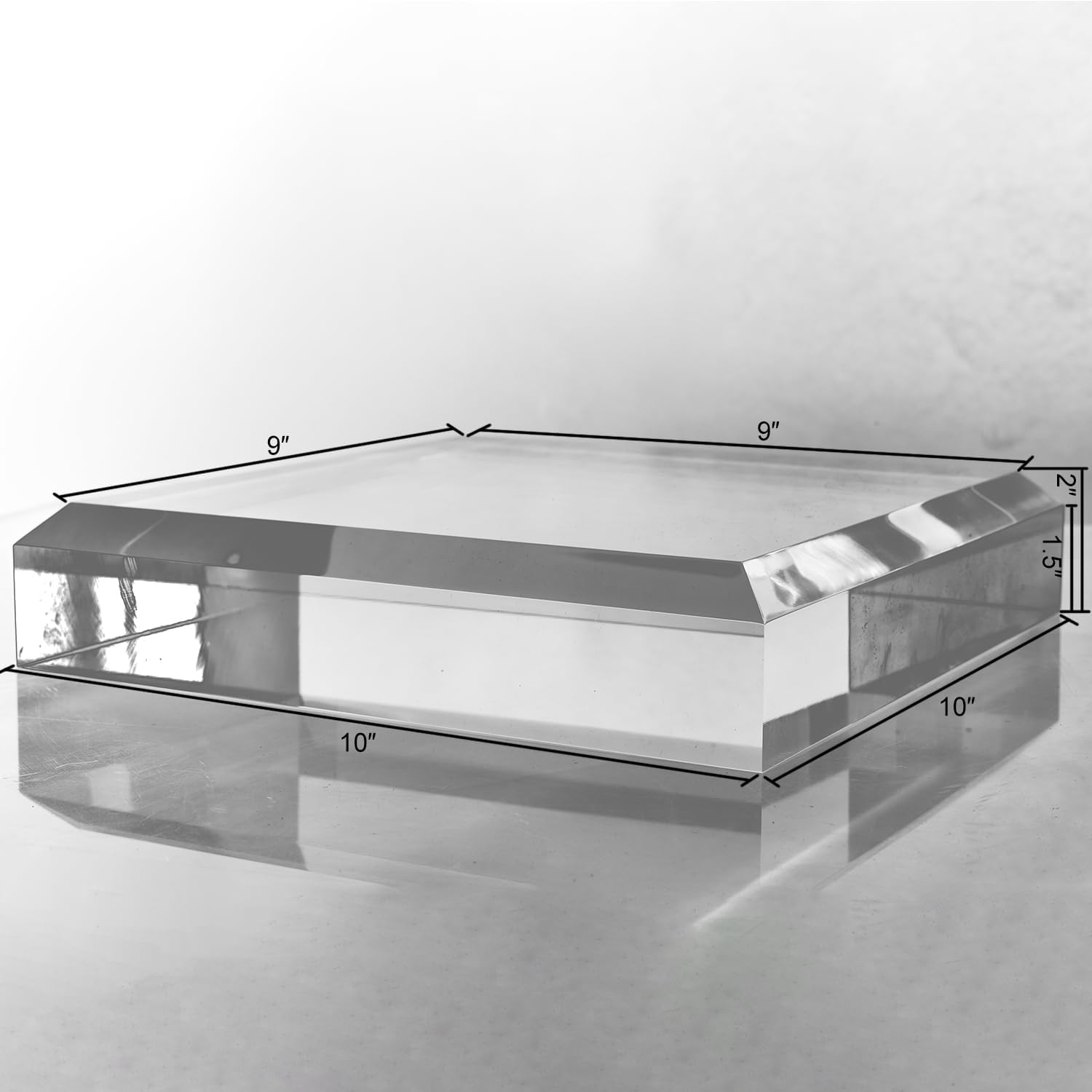 CiaoHER 2in Beveled Acrylic Display Pedestal Stand