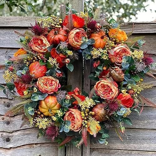 Rustic Autumn Wreath for Front Door Decor