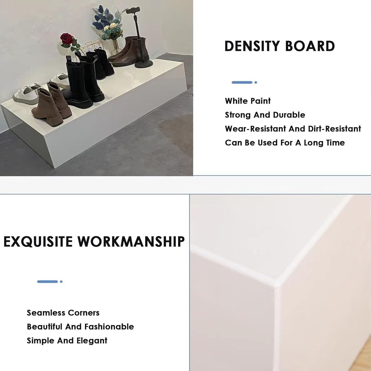 Square Display Pedestal Stand for Event Decor Bridal Shop and Clothing Store