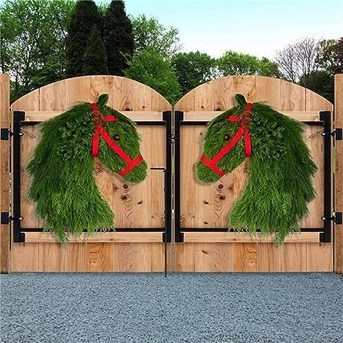 Christmas Wreath Horse Head Door Hanger