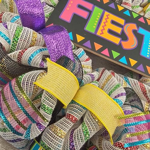 Fiesta Wreath Front Door Decor Multi Color