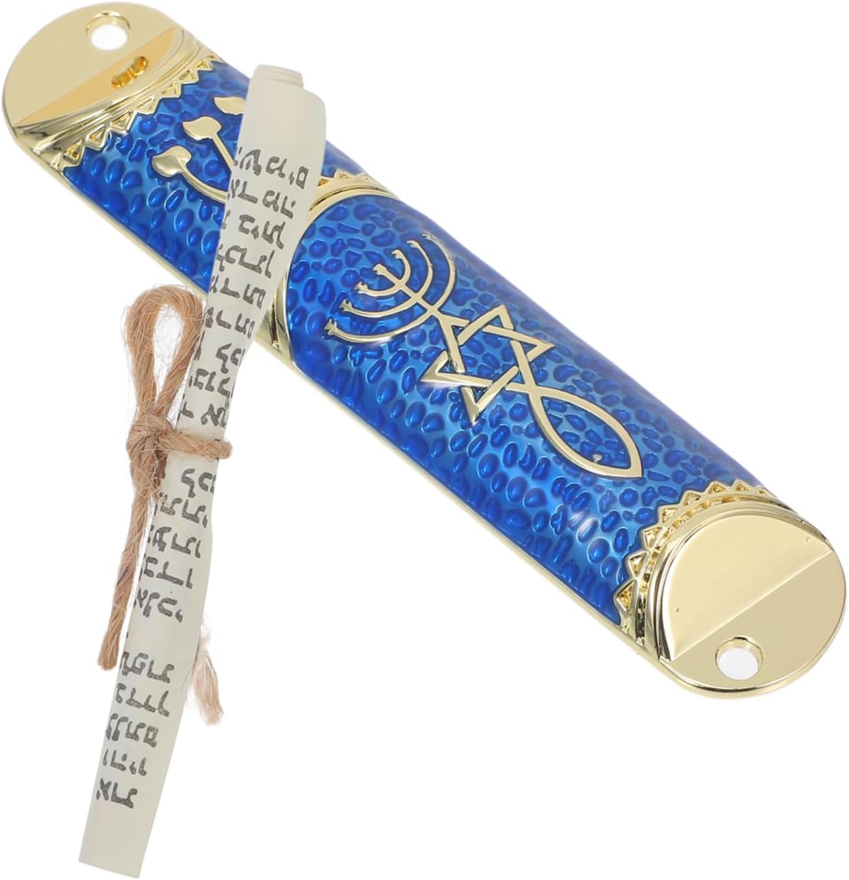 Classic Jewish Mezuzah Scroll Metal Door Frame Decor