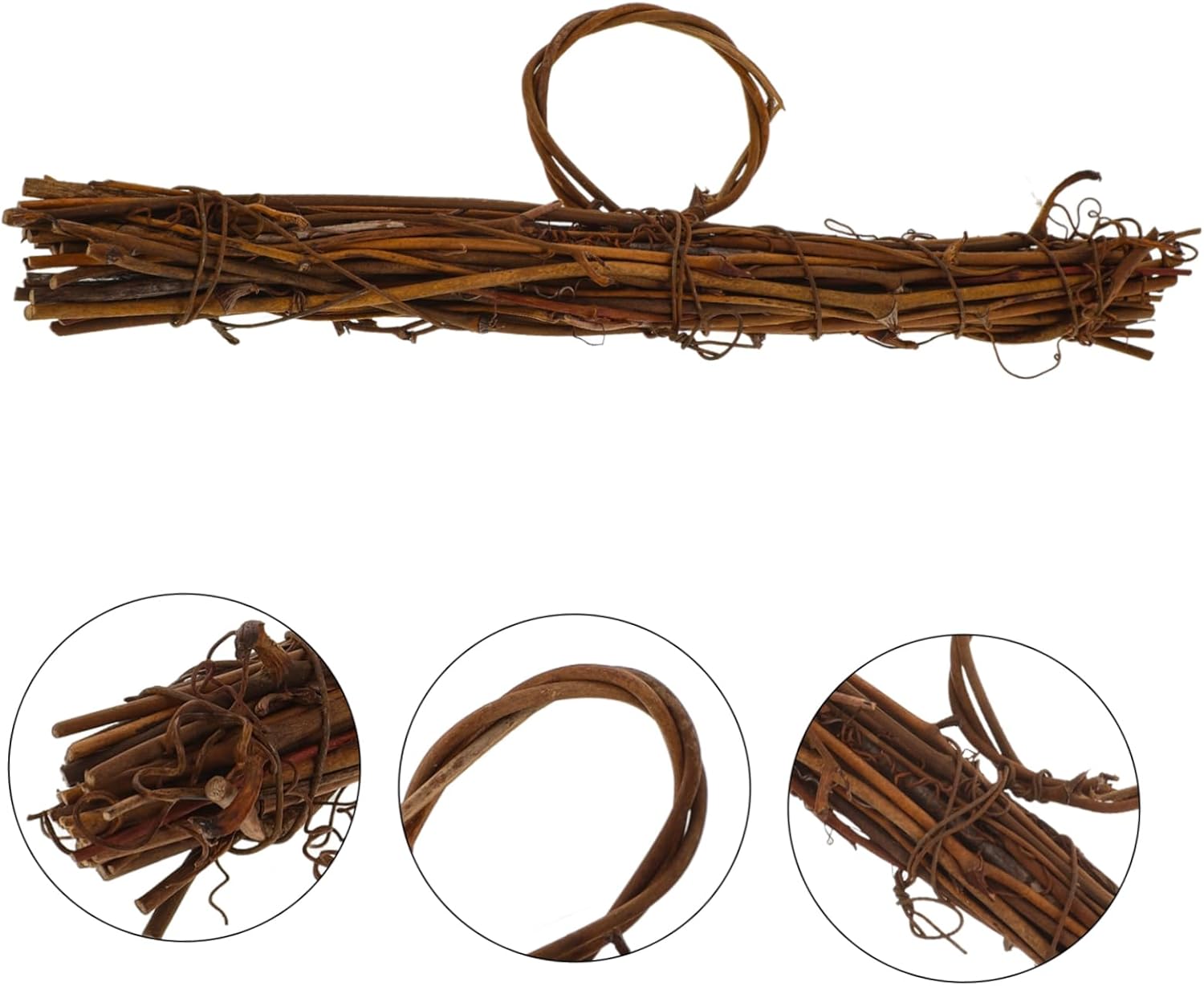 Light Brown Rattan Garland Wreath Front Door Wreath Wicker Wreath Frame DIY Natural Wreaths Hangers