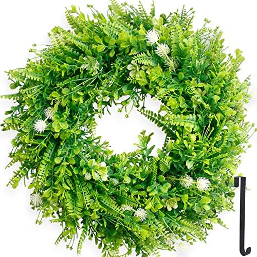 GameXcel Spring Door Wreath 20 Inch Green Decor with Hanger
