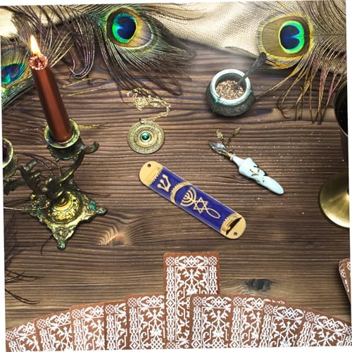 BIUDECO Metal Mezuzah Decor Home Blessing Wall Scroll Door Mount
