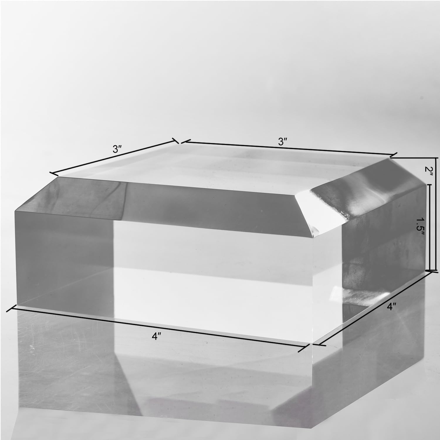 CiaoHER 2in Beveled Acrylic Display Pedestal Stand 1