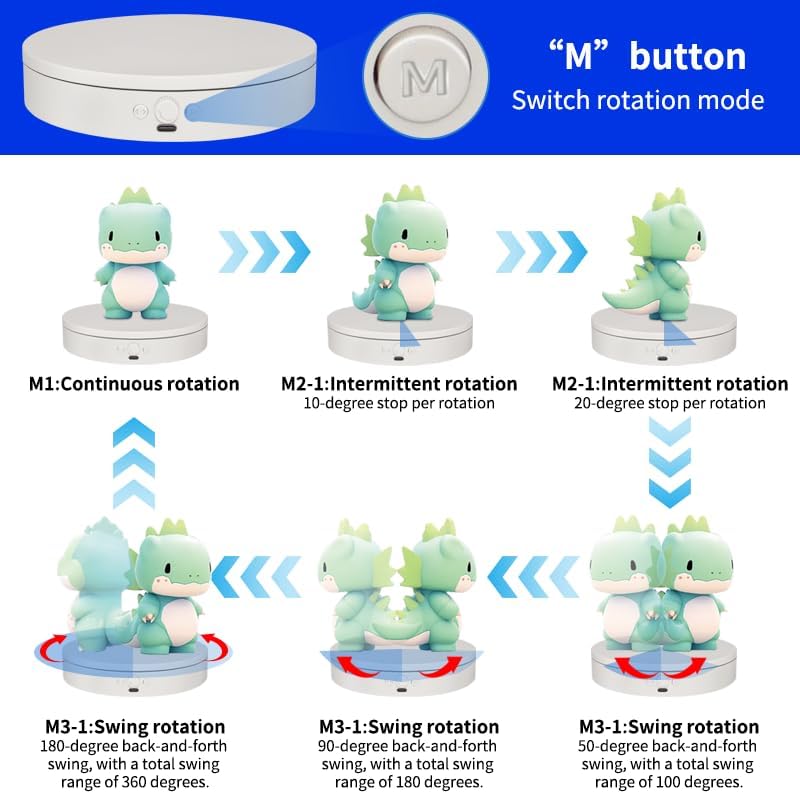 ComXim Rotating Display Stand with Type-C Cable 59 Inch White