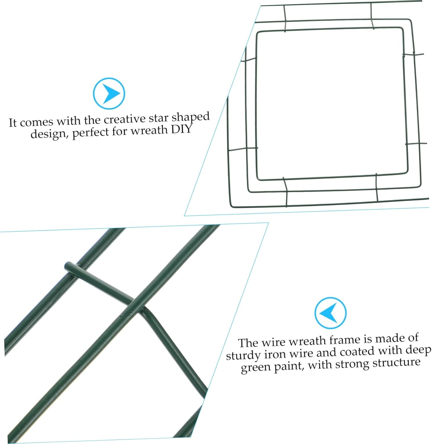 NOLITOY 6 Pcs Square Garland Wire Hangers