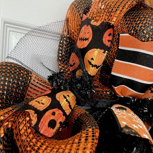 Haunted House Halloween Wreath Handmade Mesh