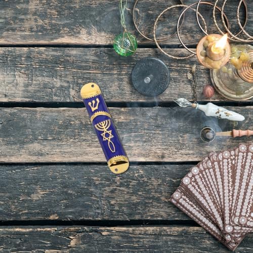 SOLUSTRE Metal Mezuzah Door Decor Scroll Wall Accent Home Jewish Accessory