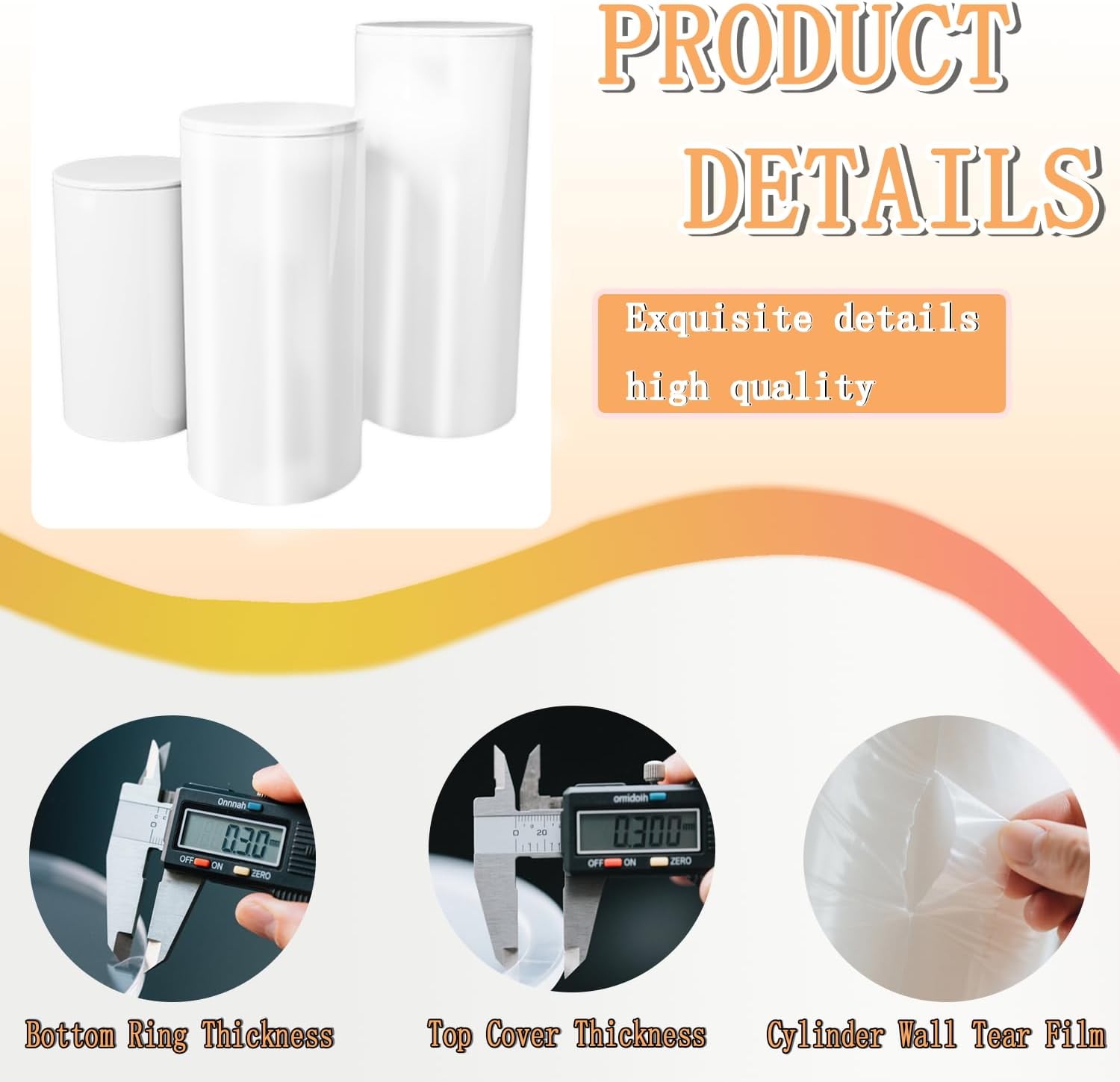 Cylinder Stands for Party Decor 5 Piece Set