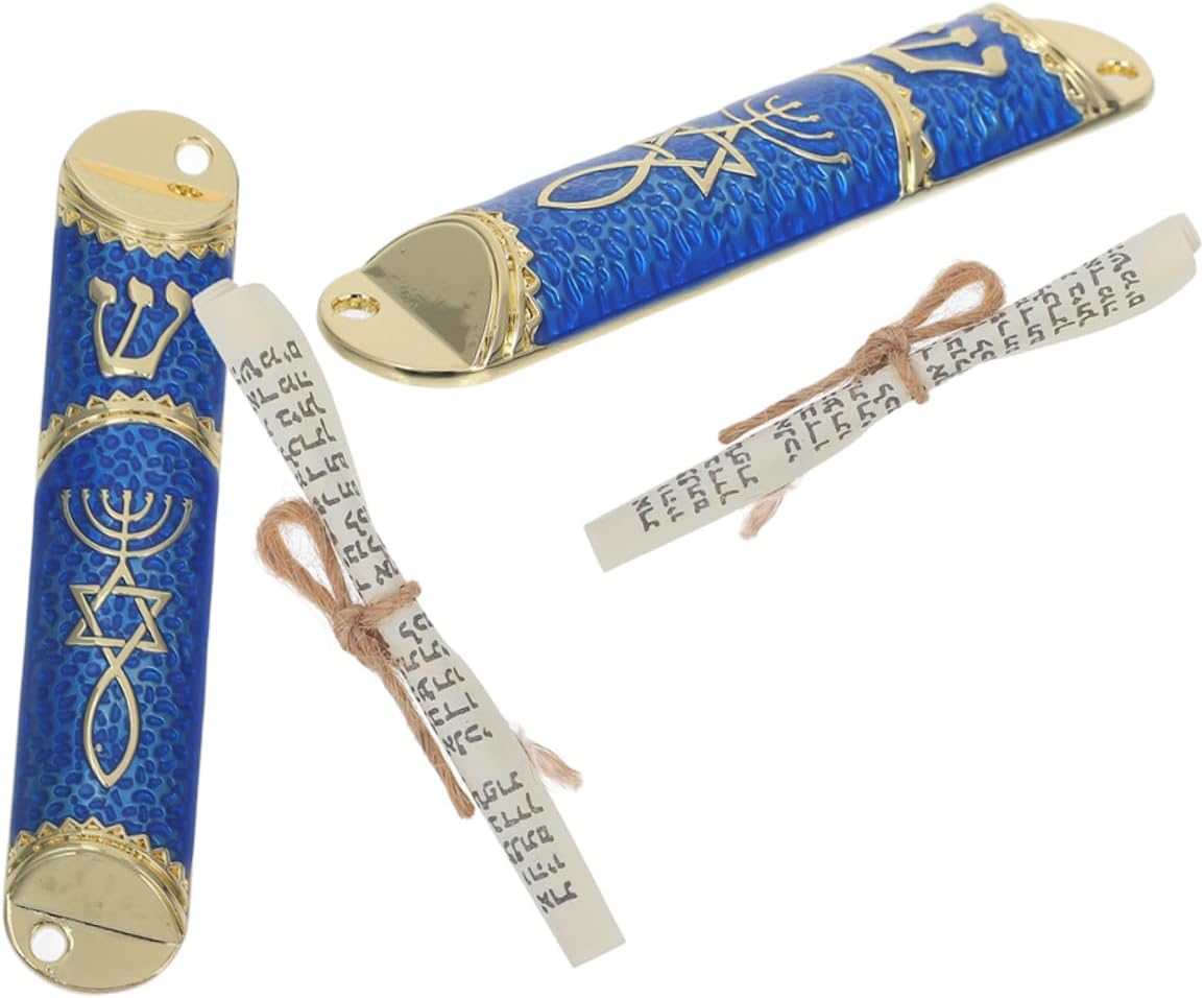 Unomor 2 Set Metal Mezuzah Door Blessing Decor