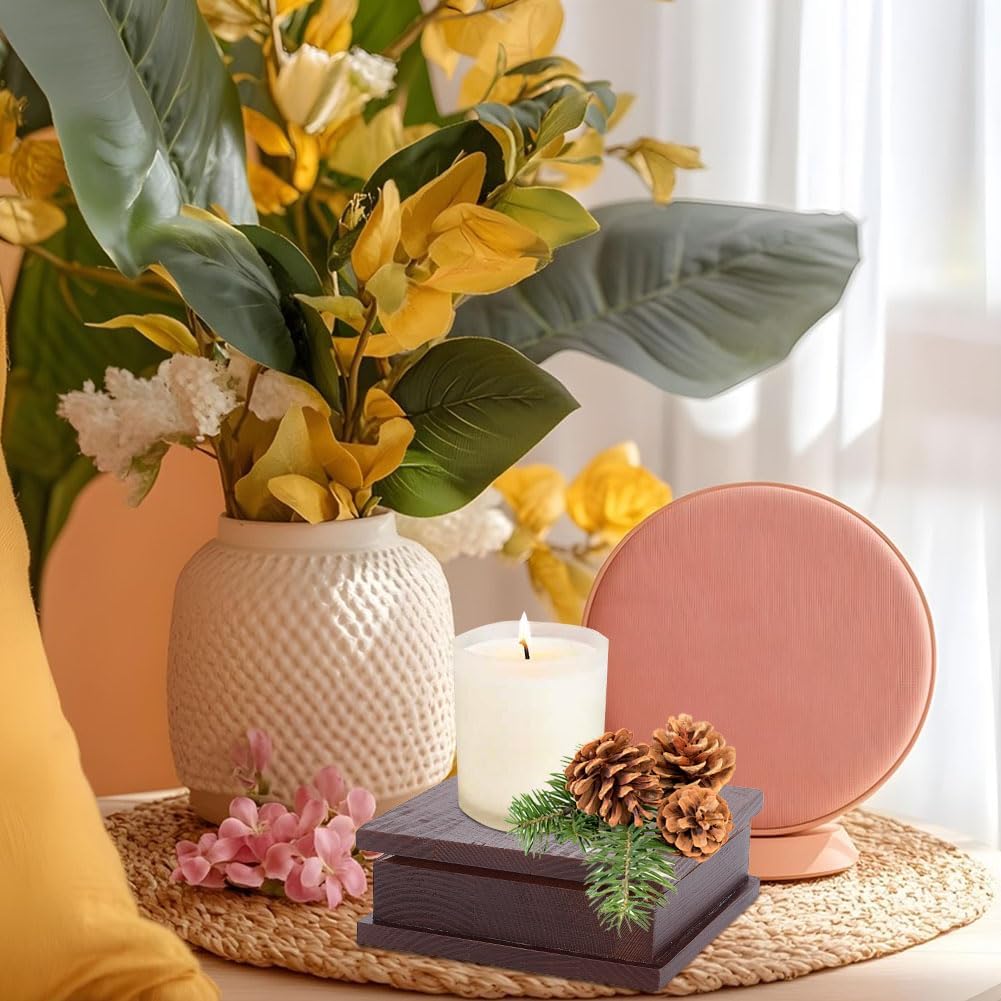 AHANDMAKER Wooden Pedestal Display Base for Collectibles
