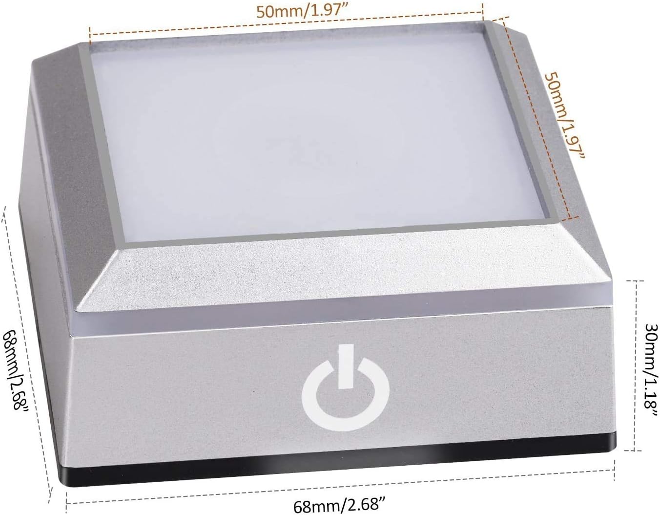 Jumayer 2 Pack LED Light Base Show Stand with Touch Switch for Crystal Display Art