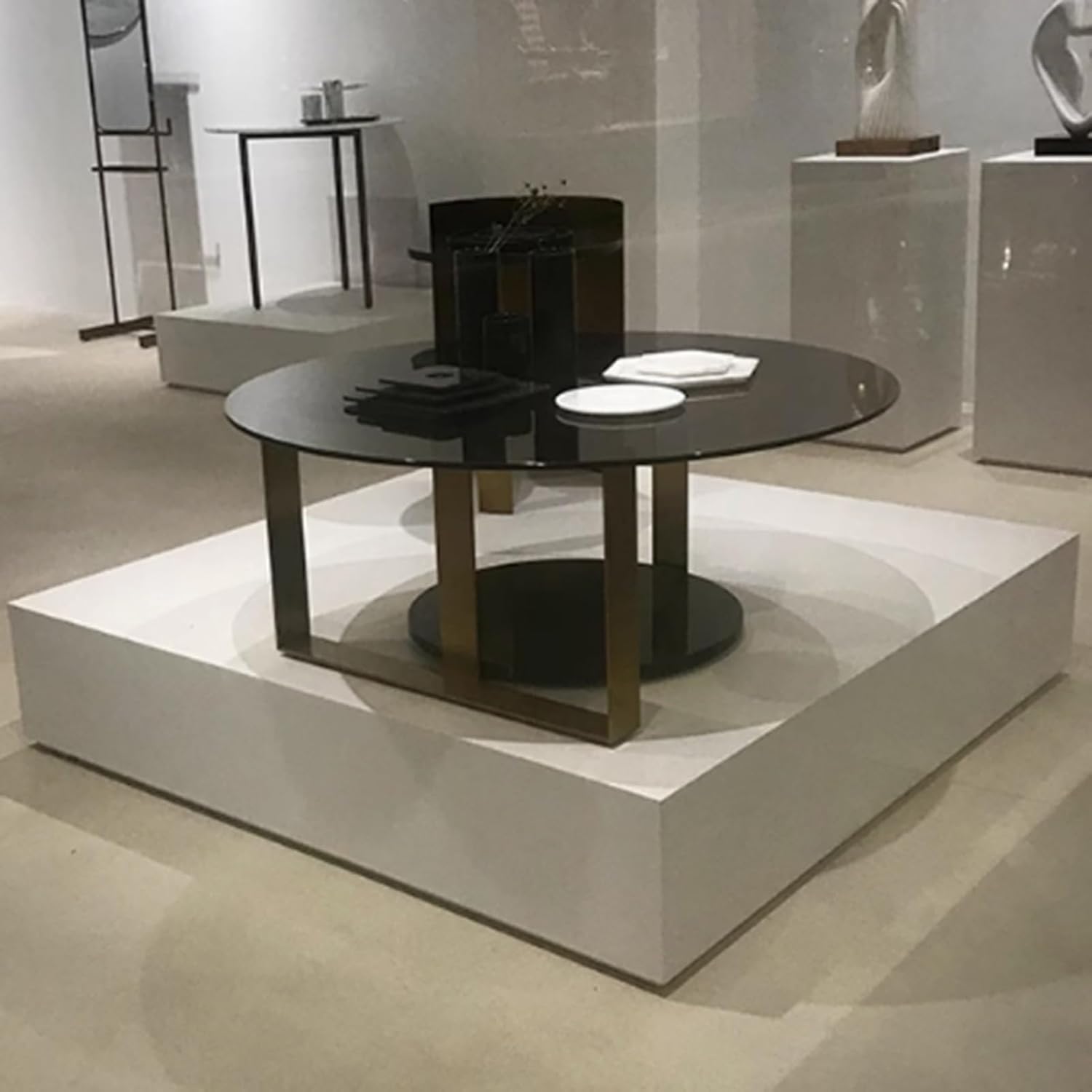 Square Pedestal Stand Black 40x40x10cm Wedding Display Riser