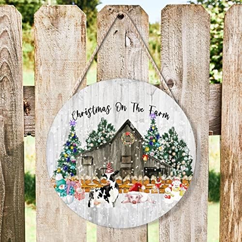 Farmhouse Front Door Hanger Wood Sign 12x12in