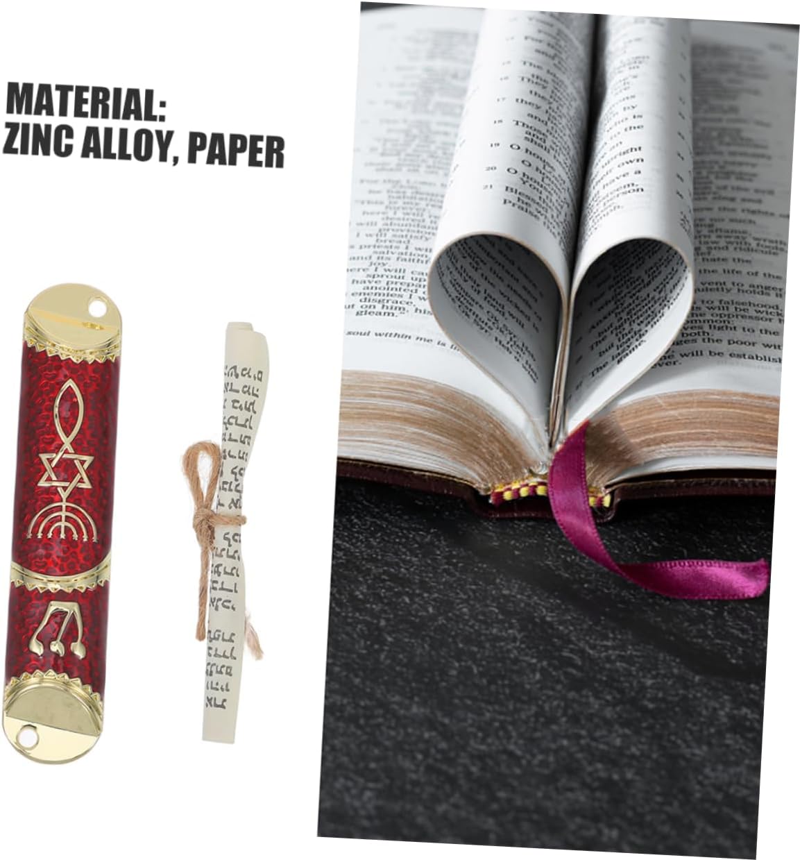 Cabilock 2 Sets Beautiful Metal Mezuzah Door Decor