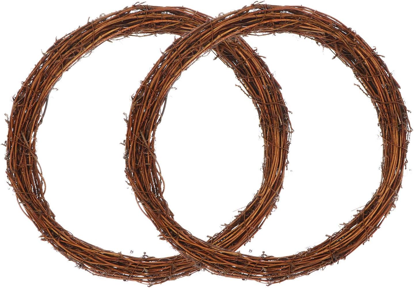 EXCEART 2pcs Artificial Rattan Wreath Garland for Home Decor