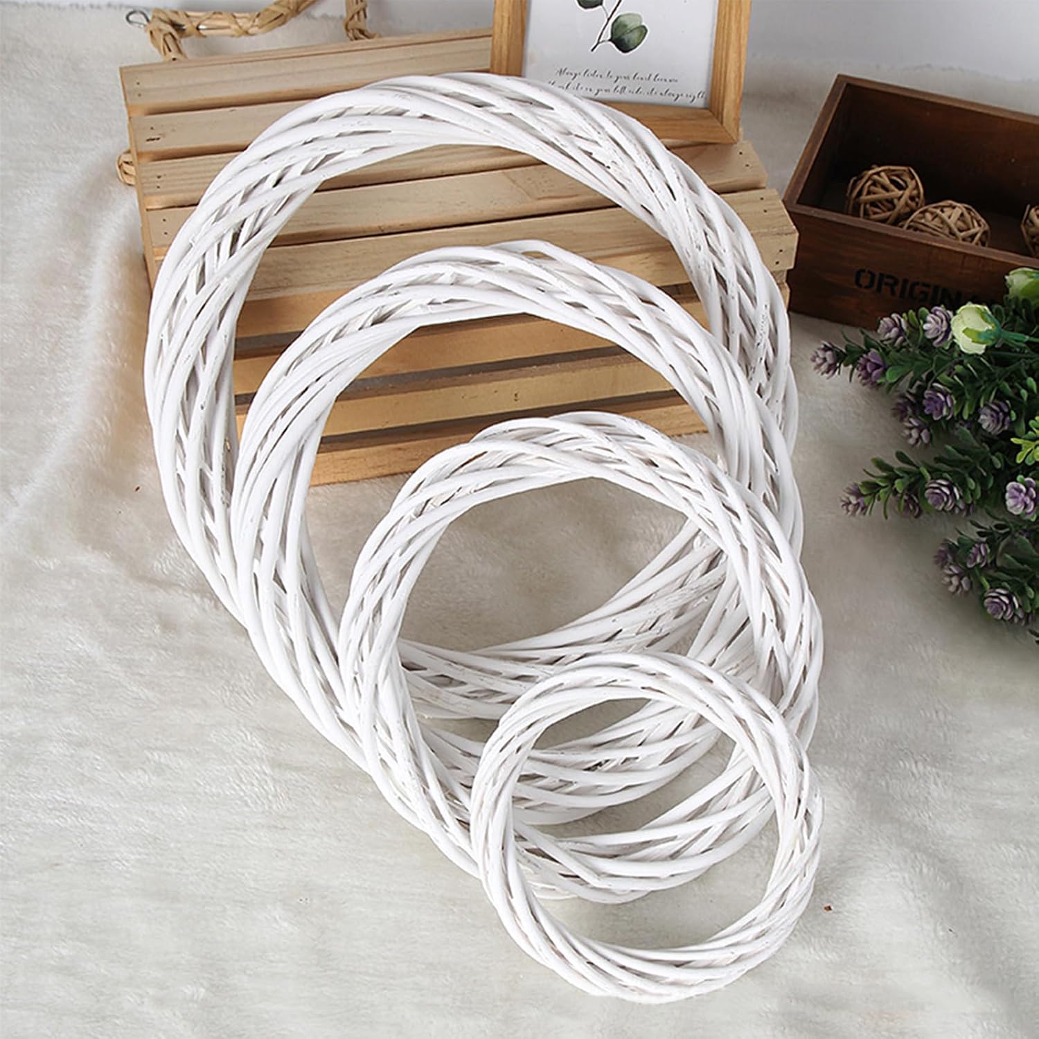 Natural Rattan Grapevine Wreath Frame 16 Inch