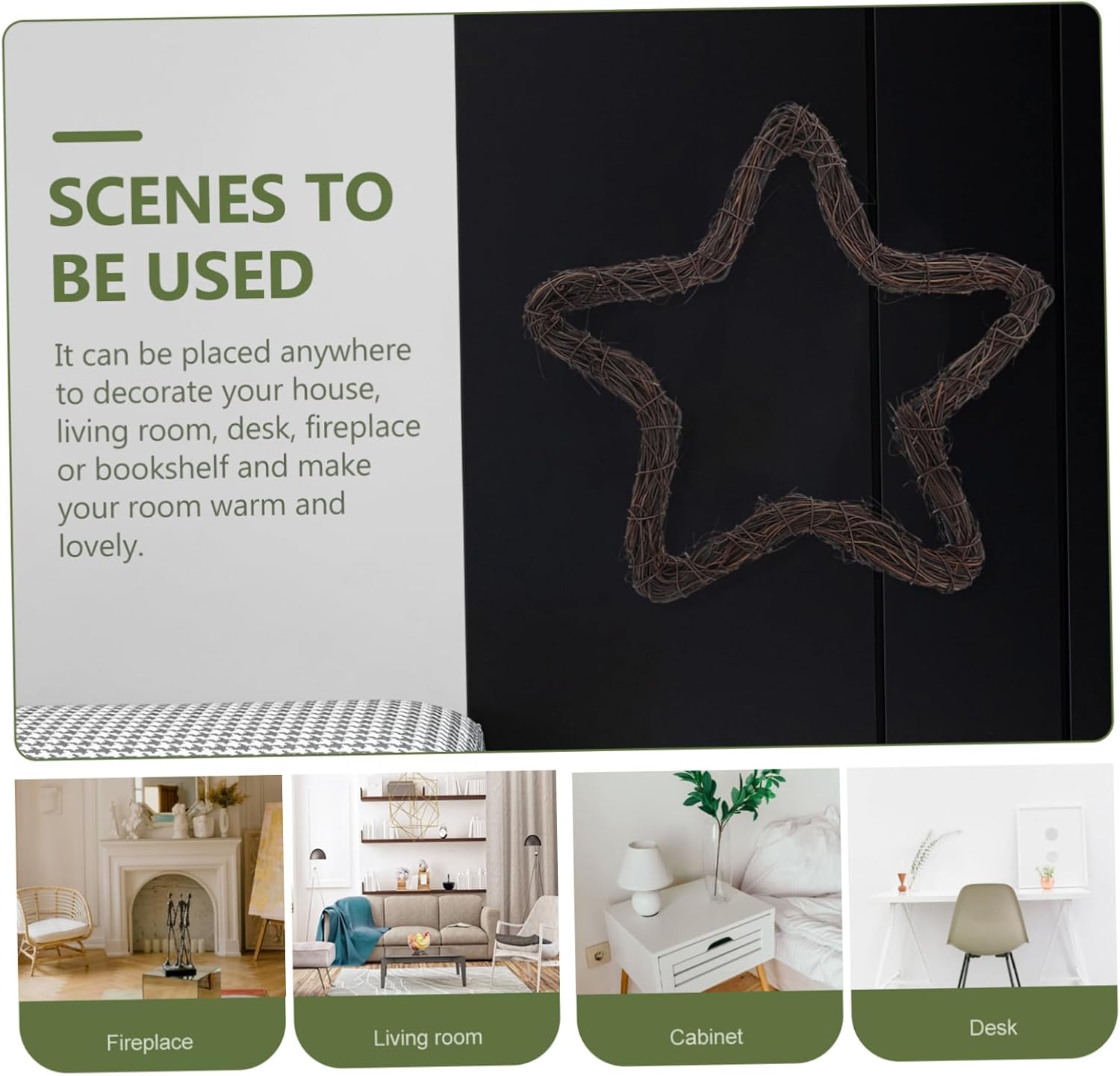 2pcs Star Shaped Wreath Frame for Holiday and Wedding Decor