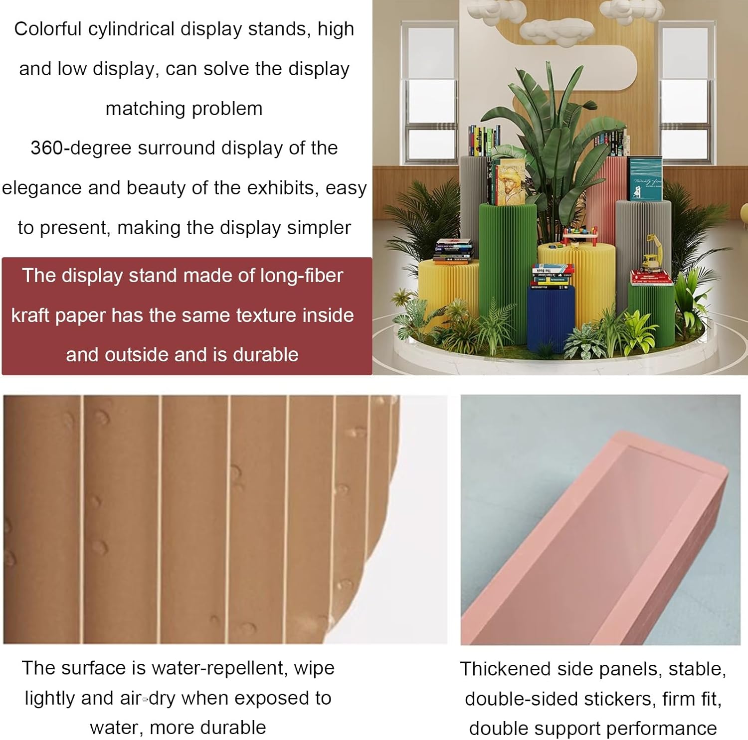 Foldable Paper Display Pedestals for Wedding Centerpieces