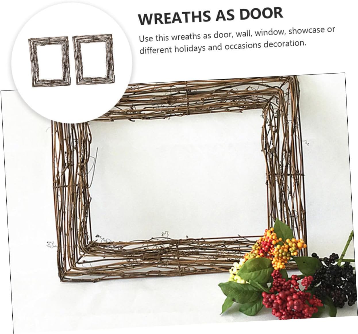 Eco-Friendly Rustic Grapevine Wreath Base Hanger