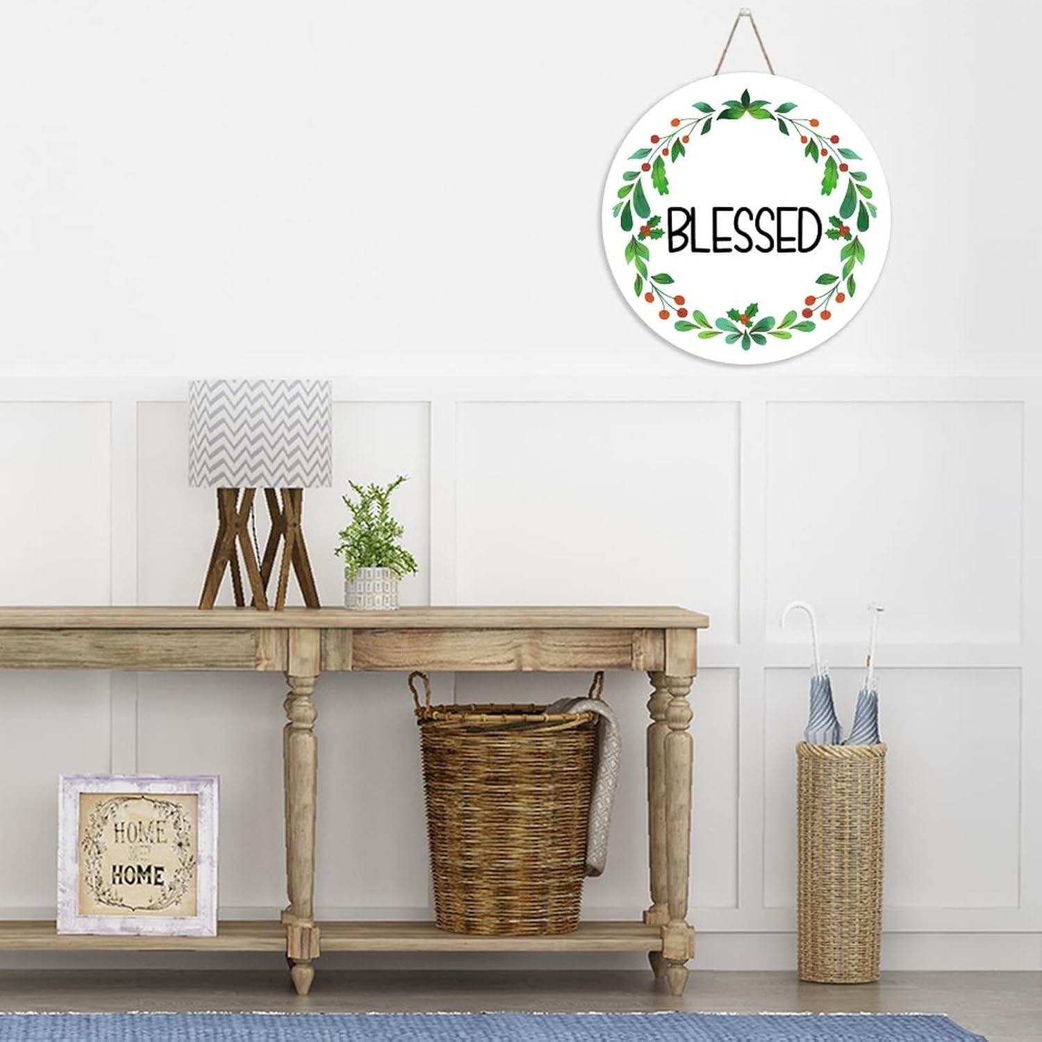 Mutilovely 12 Inch Rustic Welcome Sign Front Door Decor