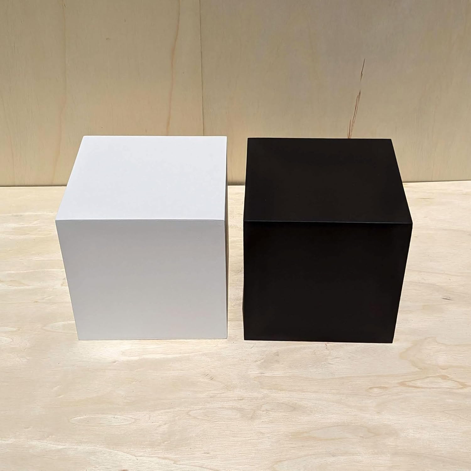 14 Inch x 14 Inch x 14 Inch Matte White Display Cube Stand