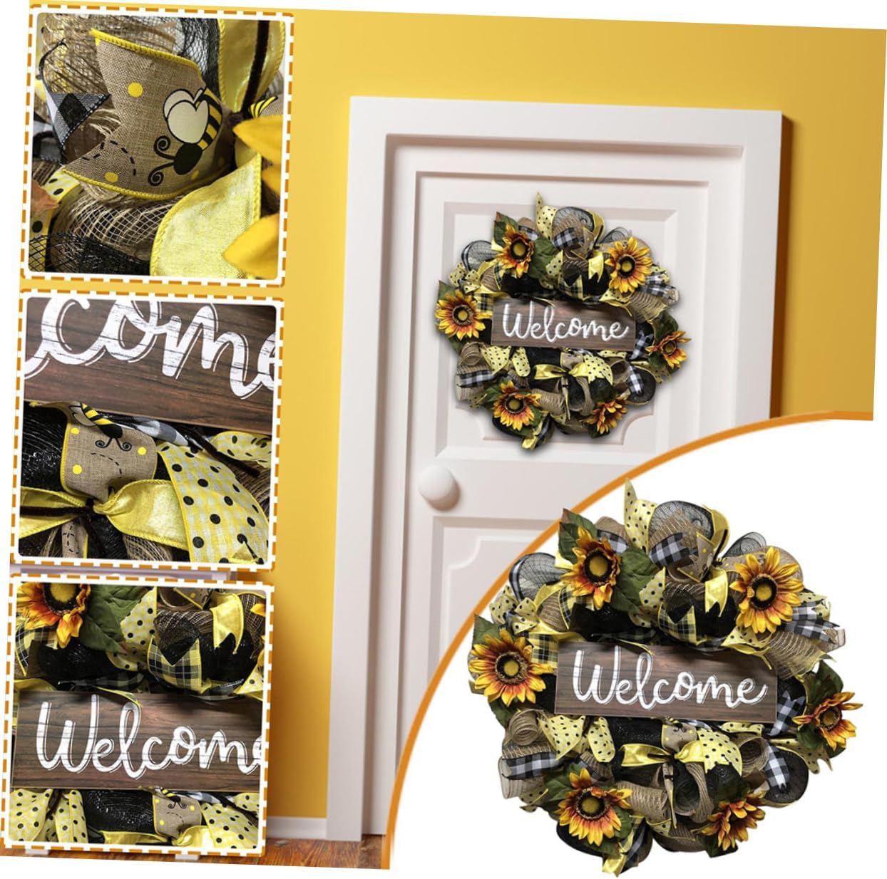 Festive Door Wreath Home Decor Garland