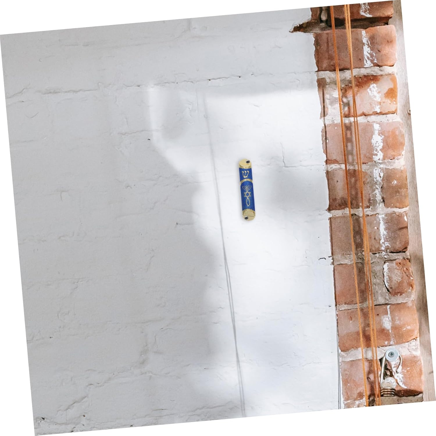 Amosfun Metal Mezuzah with Scroll Set Classic Jewish Door Blessing Decor