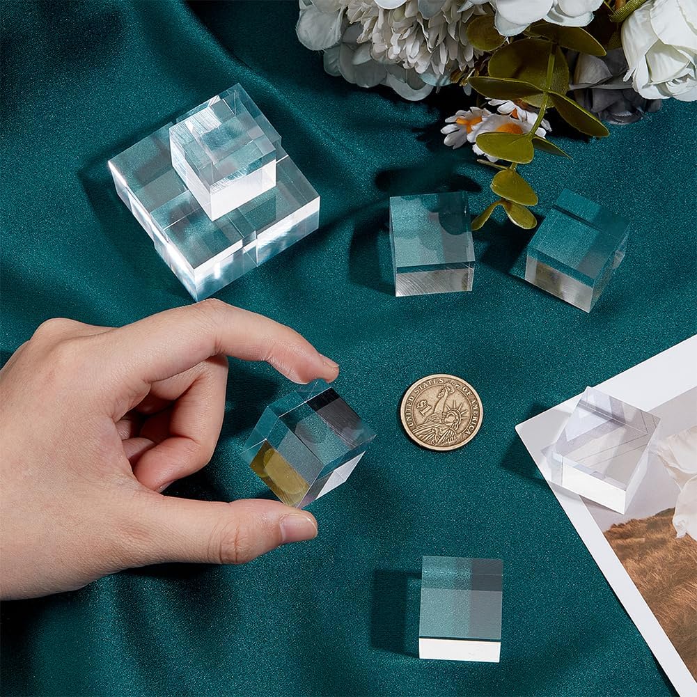 OLYCRAFT 20Pcs Clear Acrylic Display Pedestals